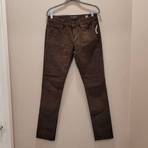 NWT Cult of Individuality Brown Teaser Skinny Corduroy Pants Size 28